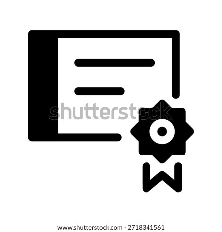 Diploma Icon Vector Symbol Design Illustration
