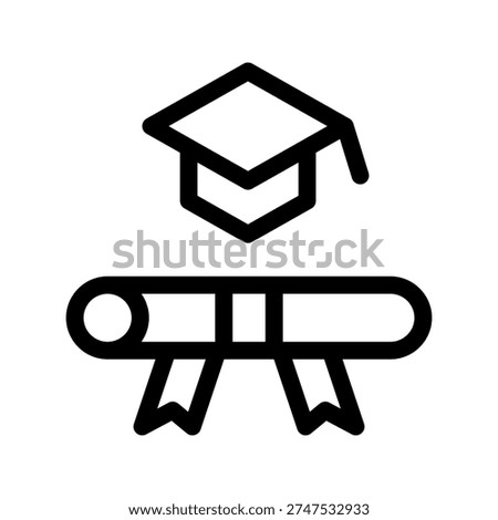 Diploma Icon Vector Symbol Design Illustration