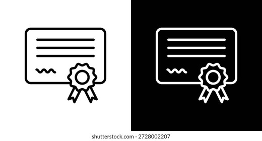 Vetor de ícone de diplomoma, Símbolo, ilustrações de logotipo