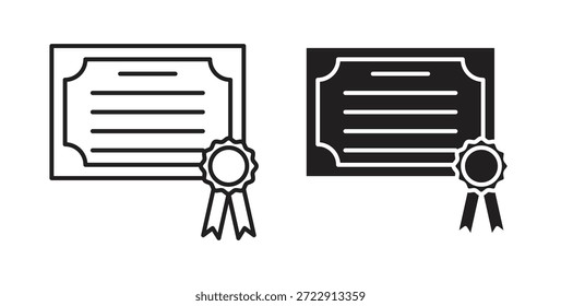 Diplomsymbol für Web und App. Vektorgrafik eps