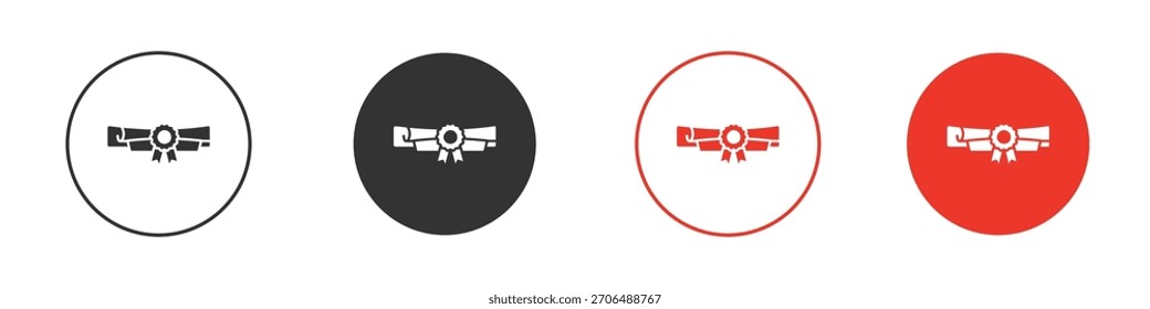 Icono del diploma. diseño del Vector del Web