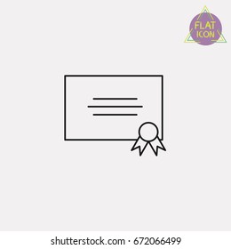 diploma line icon
