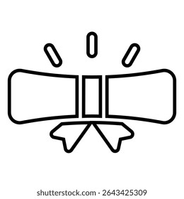 diploma line icon design. diploma thin black outline symbol vector illustration. editable stroke icon on transparent background.