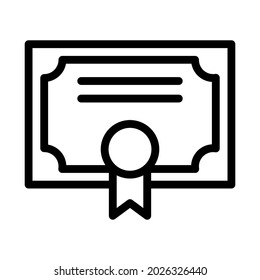 diploma line icon illustration vector graphic