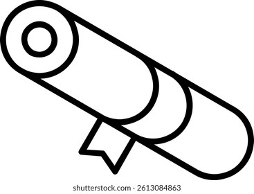 Diploma Line Vector Icon Design
