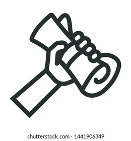diploma - minimal line web icon. simple vector illustration. concept for infographic, website or app.