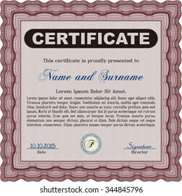 Diploma. Nice design. Easy to print. Border, frame.