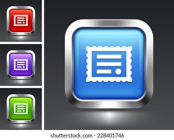 Diploma on Blue Square Button