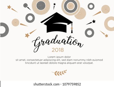 Diploma on graduation from school. Vertical diploma template, postcards or congratulations