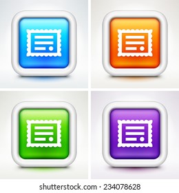 Diploma on Multi Color Square Buttons