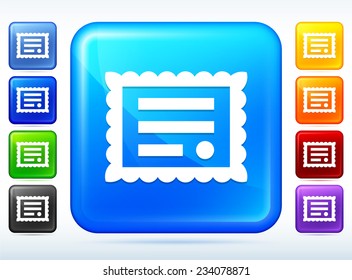 Diploma on Multi Color Square Button
