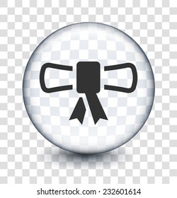 Diploma on Transparent Round Button