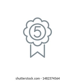 diploma or patent outline flat icon. Single quality outline logo symbol for web design or mobile app. Thin line sign design logo. gray icon pictogram certificate isolated on white background
