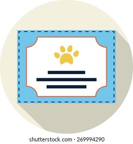  Diploma of Pets Vector Flat Icon