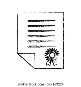 diploma pictogram icon image vector illustration design 