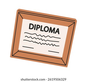 Diploma picture frame hand drawn