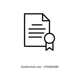 Diploma premium line icon. Simple high quality pictogram. Modern outline style icons. Stroke vector illustration on a white background. 