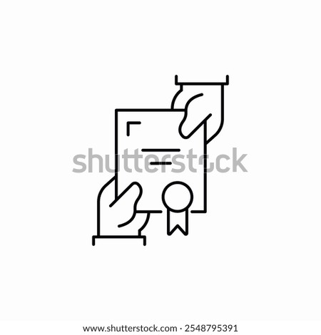 diploma presentation icon sign vector