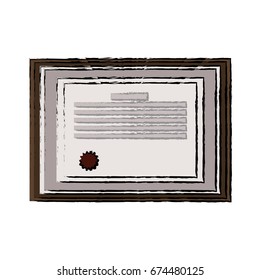diploma professional degree document frame glass