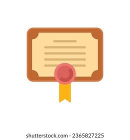 Icono de revisión de diploma vector plano. Tarifa de estrella. Soporte de usuario aislado