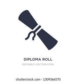 diploma roll icon on white background. Simple element illustration from Education concept. diploma roll icon symbol design.