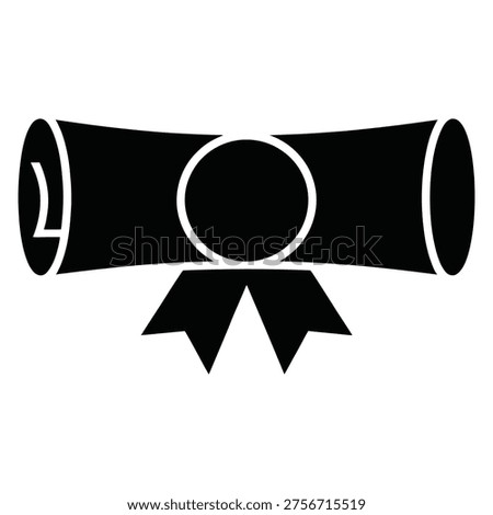 Diploma scroll with ribbon and seal symbolizing academic achievement and certification