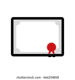 diploma seal stamp paper document icon. Isolated and flat illustration. Vector graphic