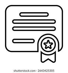 diploma set line icon design. diploma set thin black outline symbol vector illustration. editable stroke icon on transparent background.