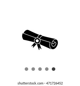Diploma simple icon