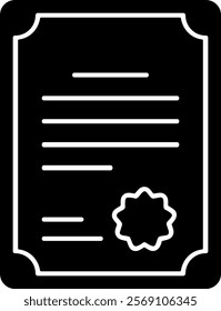 Diploma Solid Style Sample EPS Icon