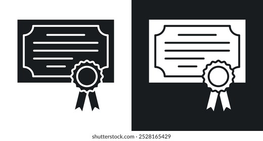 Diploma solid vector icon pack