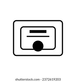 Diploma with stamp on white background