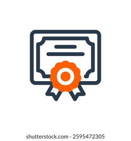 Diploma for Study Abroad Vector Icon