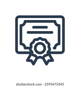 Diploma for Study Abroad Vector Icon