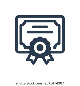 Diploma for Study Abroad Vector Icon
