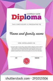Diploma template and background design.