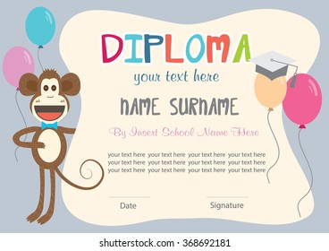 Diploma template and background design.