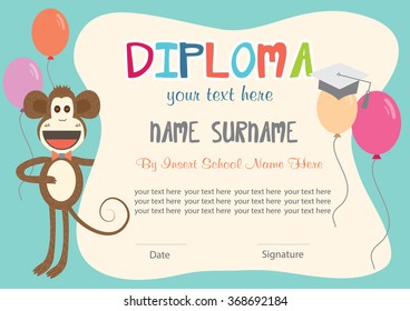Diploma template and background design.