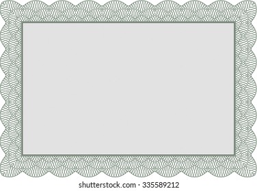 Diploma template or certificate template. Artistry design. Vector pattern that is used in money and certificate.With great quality guilloche pattern. 