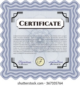 Diploma template or certificate template. Artistry design. Detailed.Easy to print. 