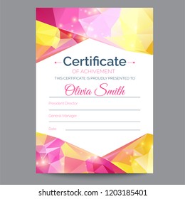 Diploma template Certificate awards vector modern vertical design