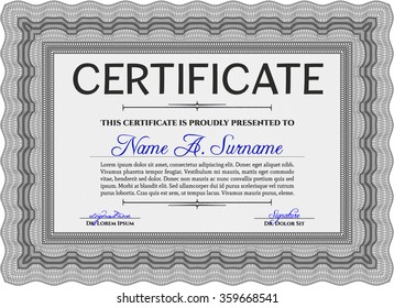 Diploma Template Certificate Template Border Framewith Stock Vector ...