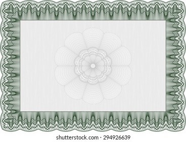 Plantilla de diploma o plantilla de certificado. Con un fondo lineal complejo. Buen diseño. Patrón vectorial que se utiliza en dinero y certificado.