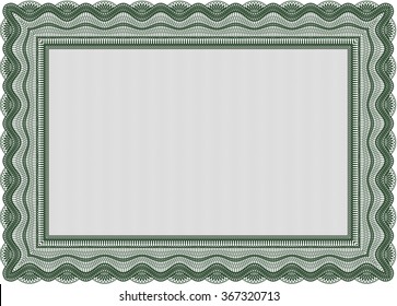 Diplomvorlage oder -vorlage. Anpassbar, leicht zu bearbeiten und zu ändern Farben.Mit hochwertigem Guilloche-Muster. Komplexes Design. 
