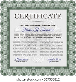 Diploma template or certificate template. Customizable, Easy to edit and change colors.Retro design. Easy to print. 
