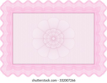 Diploma template or certificate template. Superior design. Money style.With complex background. 