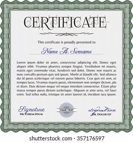 Diploma template. Complex design. With complex background. Customizable, Easy to edit and change colors.