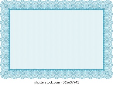 Diploma template. Detailed.Artistry design. Easy to print. 