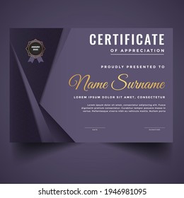 Diploma template with geometric design