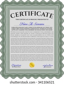 Diploma template. Vector pattern that is used in money and certificate.With guilloche pattern and background. Elegant design. 